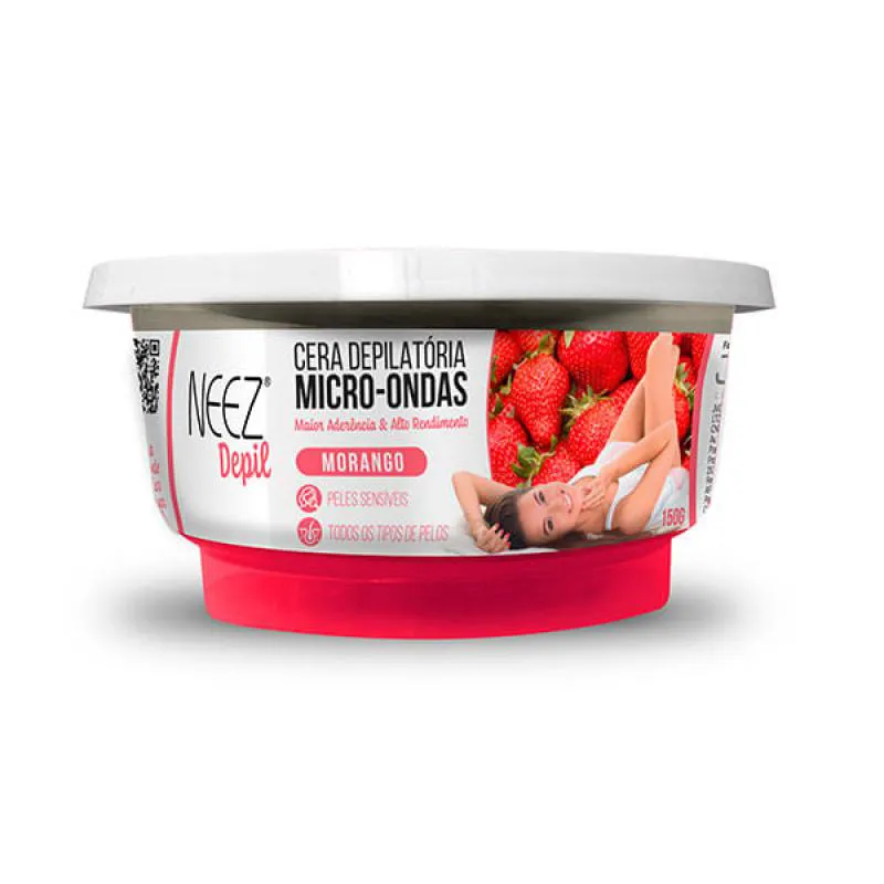 CERA DEPILATóRIA NEEZ MICRO ONDAS MORANGO 150G