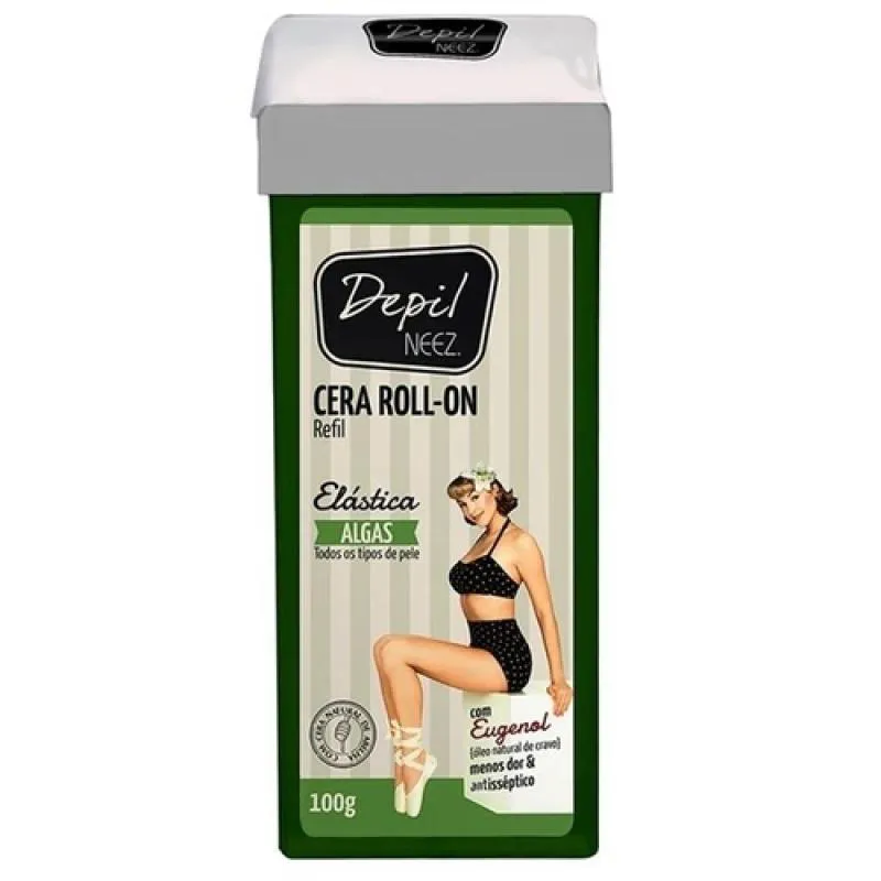 CERA DEPILATóRIA NEEZ ROLL ON ALGAS 100G