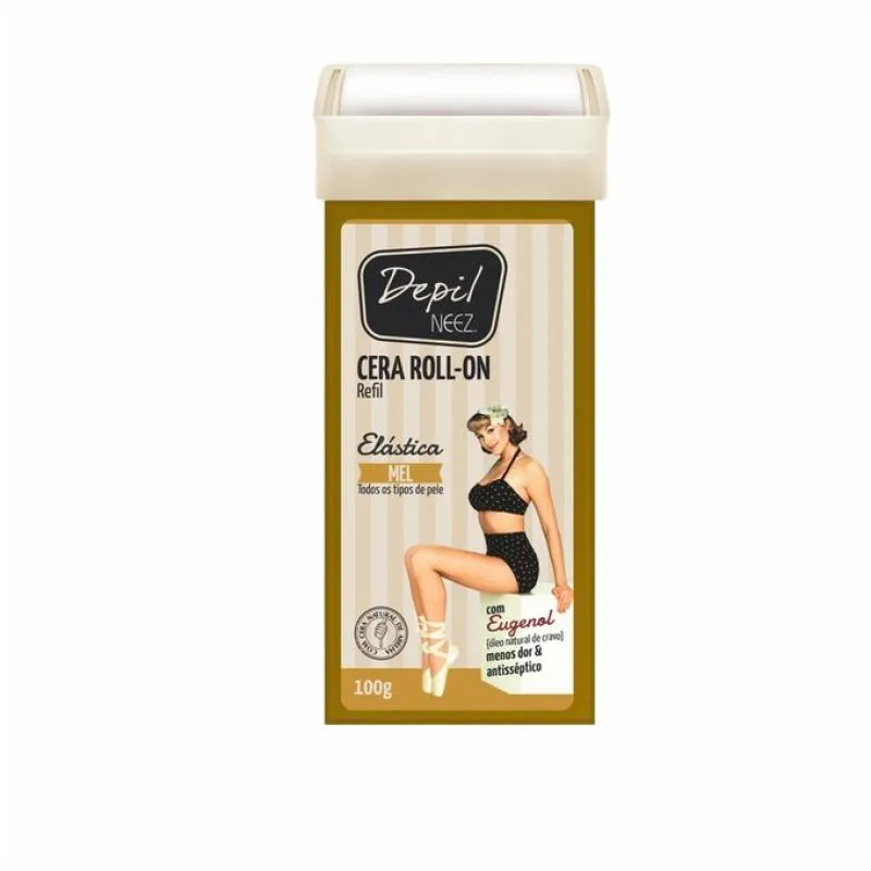CERA DEPILATóRIA NEEZ ROLL ON MEL 100G