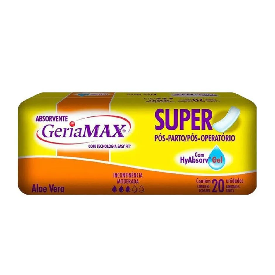 ABSORVENTE GERIAMAX COM 20 UNIDADES
