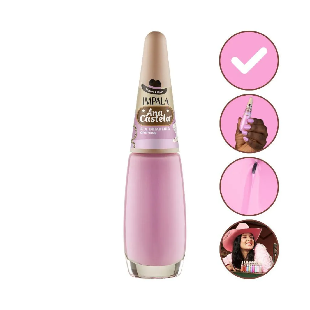 ESMALTE CREMOSO E A BOIADEIRA ANA CASTELA IMPALA MANICURE