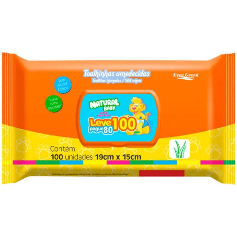 TOALHAS UMED NATURAL BABY M&F C/100 UNIDADES