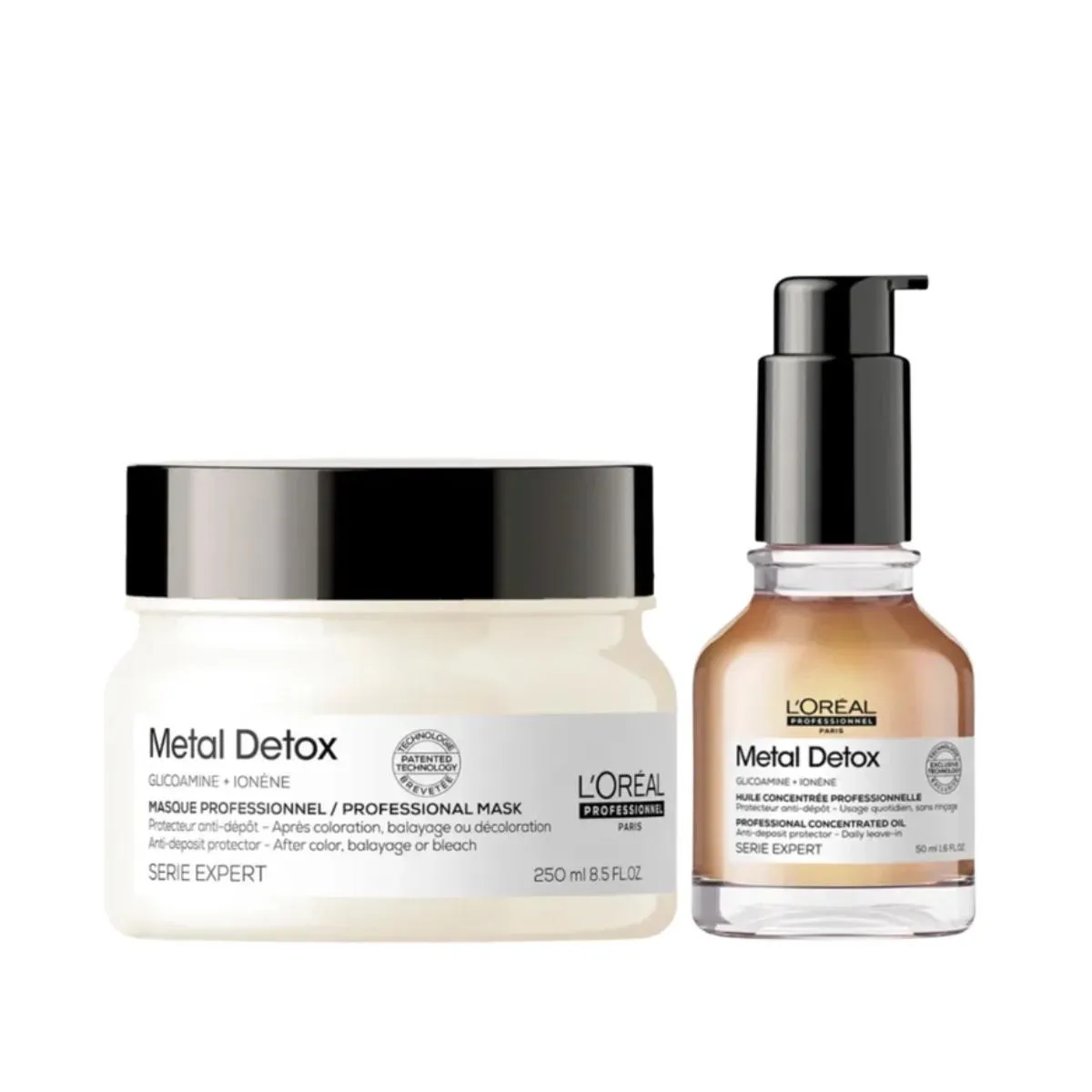 KIT LOREAL METAL DETOX MASCARA 250ML + ÓLEO 50ML