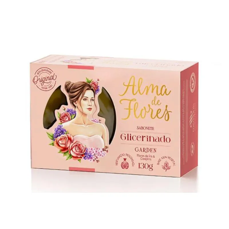 SABONETE ALMA DE FLORES GLICER 130G GARDEN