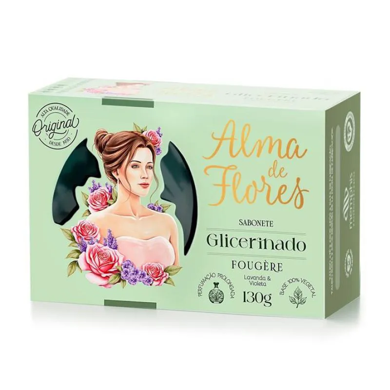 SABONETE ALMA DE FLORES GLICERINADO 130G FOUGERE