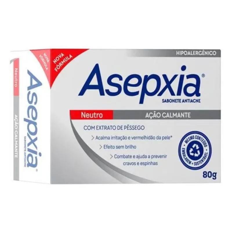 SABONETE ASEPXIA BARRA 80G NEUTRO