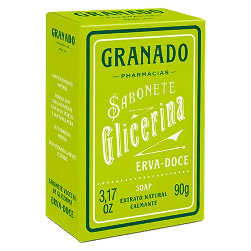 SABONETE DE GLICERINA ERVA-DOCE GRANADO 90G