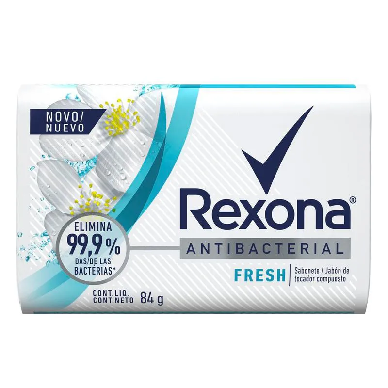 SABONETE EM BARRA REXONA ANTIBACTERIAL FRESH 84G