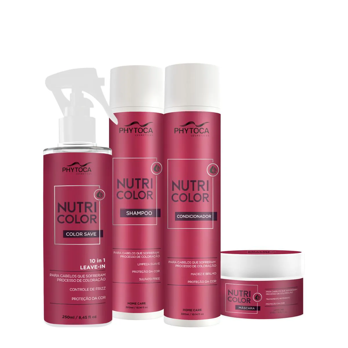 KIT PHYTOCA COSMETICS NUTRICOLOR HOME CARE LEAVE-IN  (4 PRODUTOS)