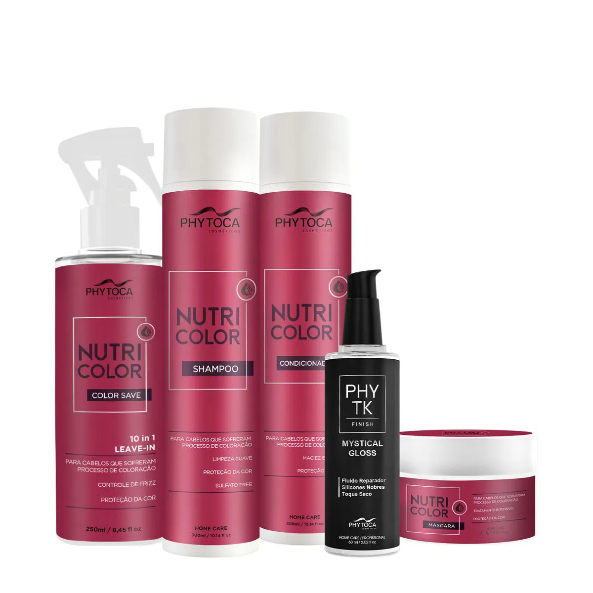KIT PHYTOCA COSMETICS NUTRICOLOR HAIR CARE TOTAL  (5 PRODUTOS)