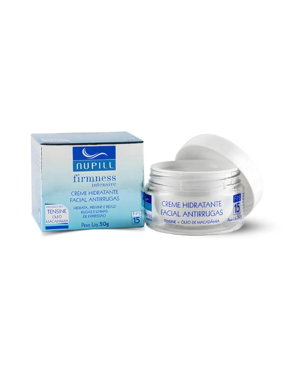 CREME HIDRATANTE FACIAL ANTIRRUGAS FPS15 FIRMNESS INTENSIVE 50G NUPILL