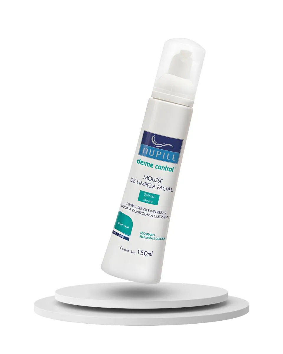 MOUSSE DE LIMPEZA FACIAL DERME CONTROL 150ML NUPILL