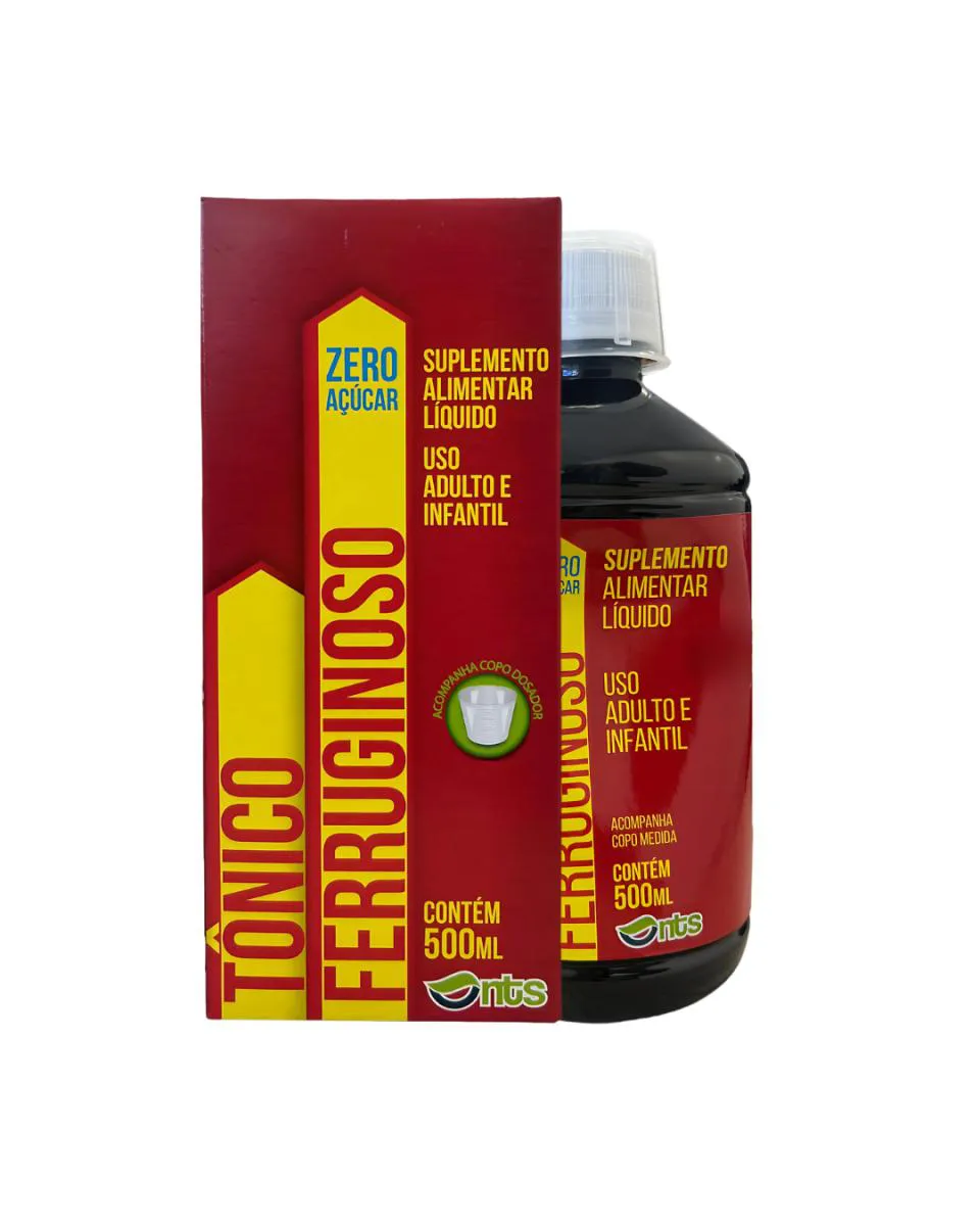 TôNICO FERRUGINOSO SULFATO FERROSO ZERO AçúCAR 500ML NTS