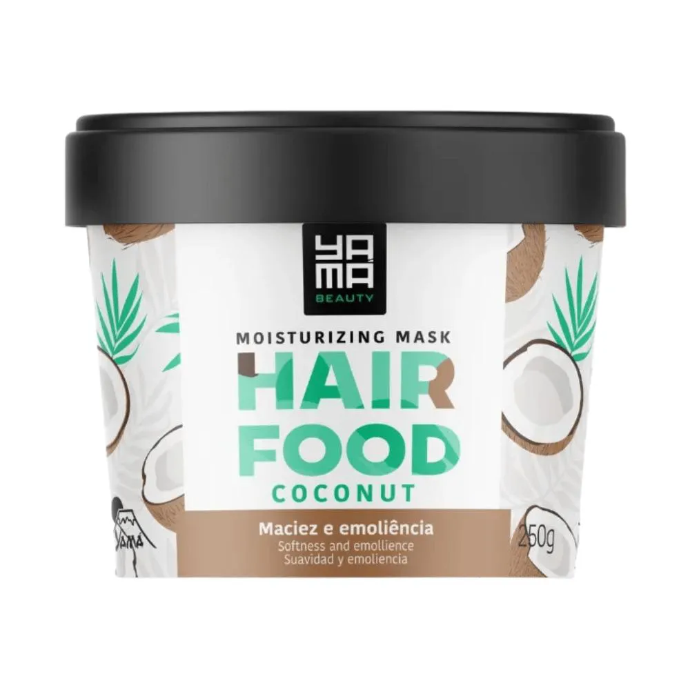 YAMá HAIR FOOD MáSCARA HIDRATANTE COCONUT 250G - YAMá BEAUTY
