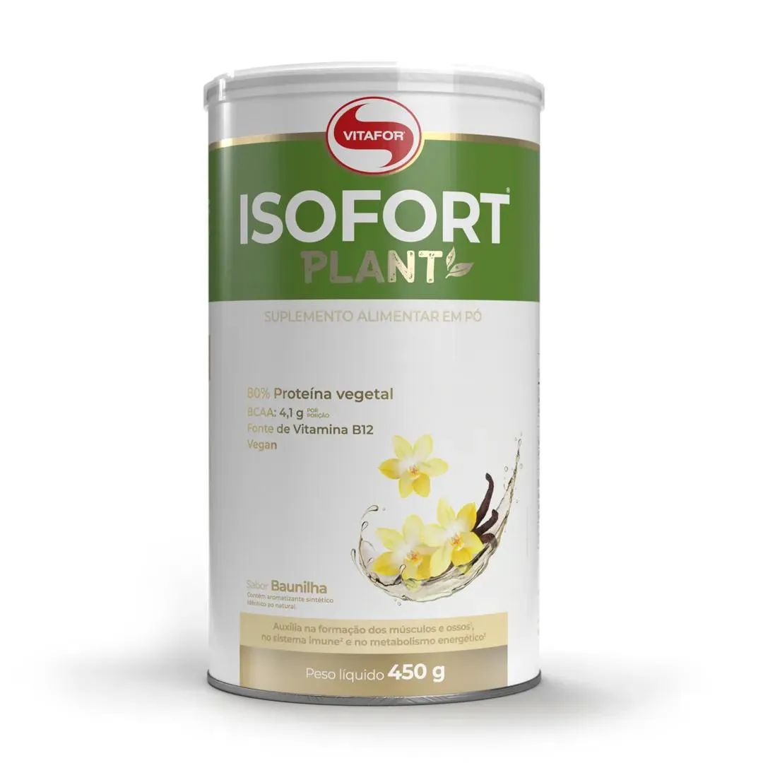 ISOFORT PLANT PROTEINA VEGETAL BAUNILHA 450G VITAFOR