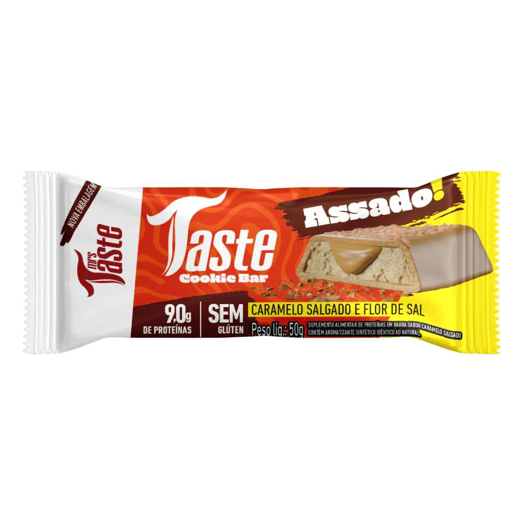 BARRA DE PROTEINA TASTE COOKIE CARAMELO C/ FLOR DE SAL 45G MRS TASTE