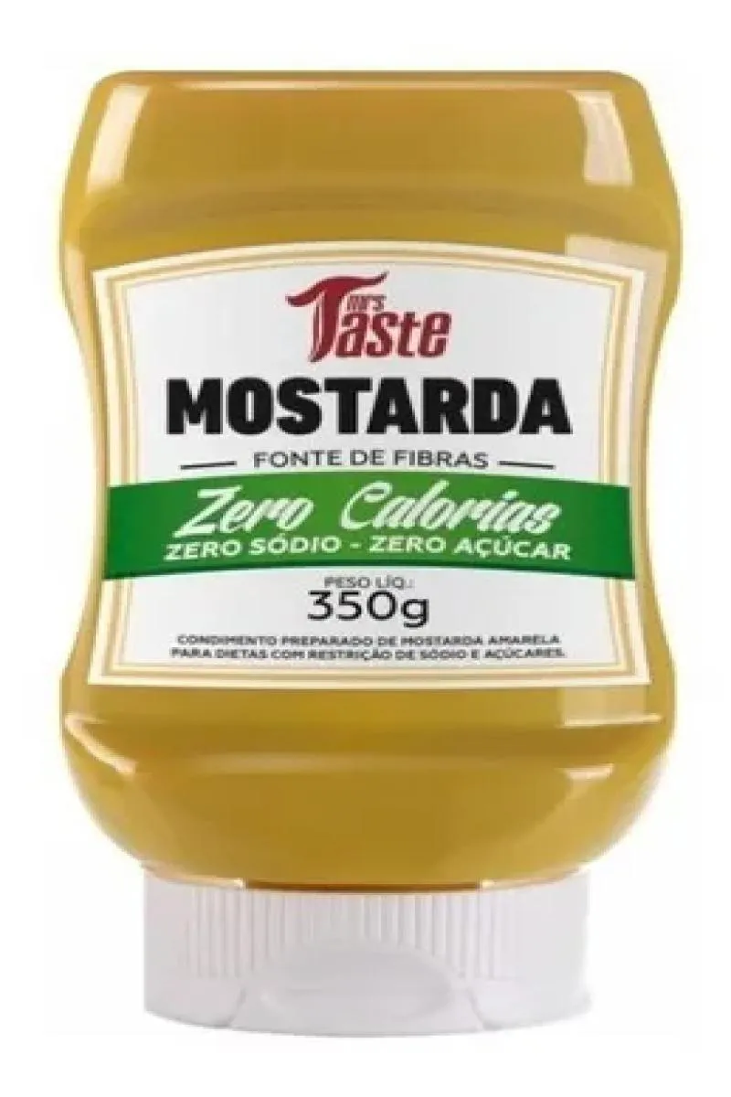 MOSTARDA ZERO SóDIO ZERO AçúCAR BAIXO EM CALORIAS 350G MRS TASTE