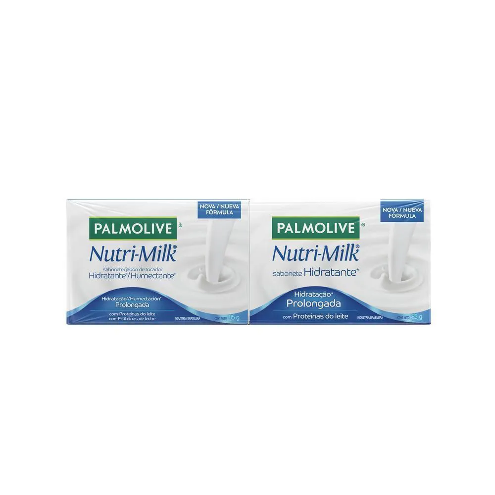 SABONETE EM BARRA PALMOLIVE NUTRI-MILK HIDRATAçãO PROLONGADA 85G 8 UNIDADES