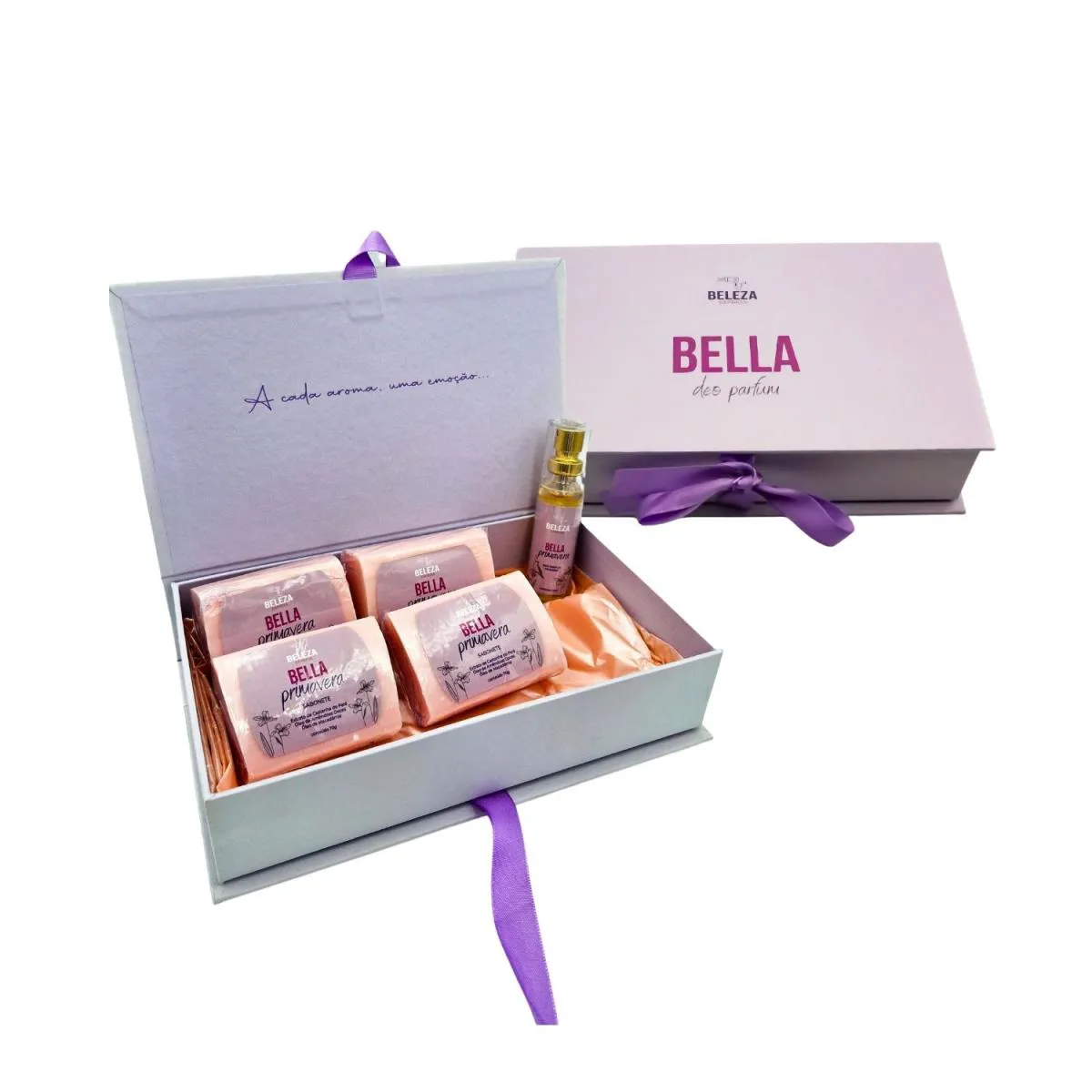 KIT COM PERFUME E 4 SABONETES BELLA PRIMAVERA (LA VIE)