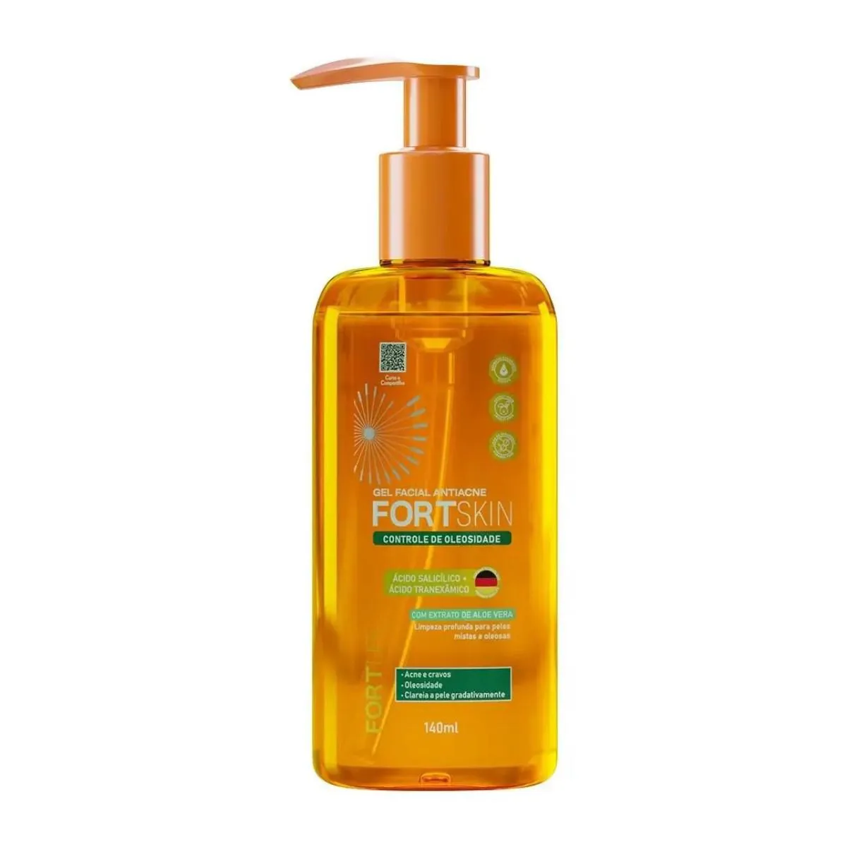 SABONETE FACIAL EM GEL ANTIACNE OIL CONTROL FORTSKIN - 140ML