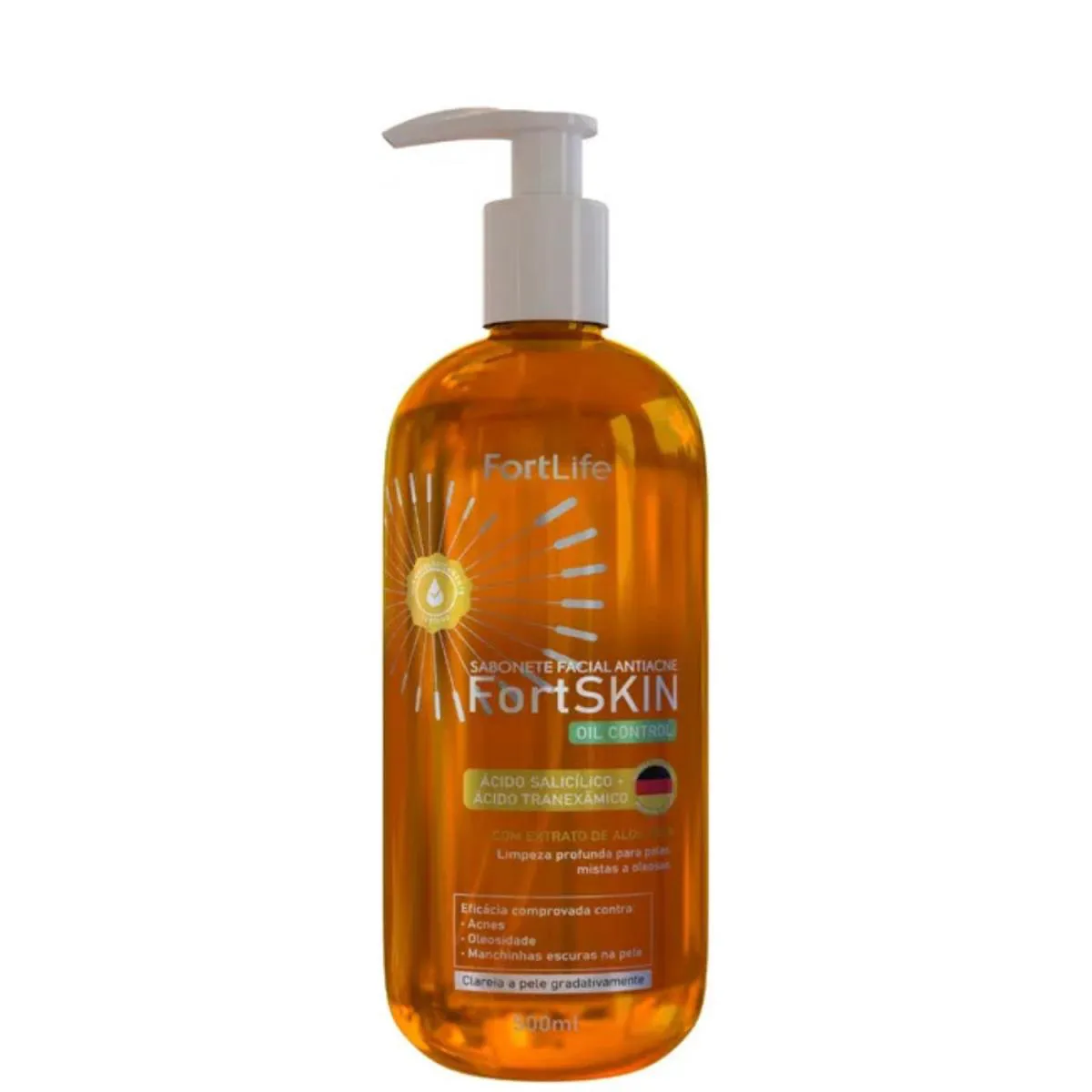 SABONETE FACIAL EM GEL ANTIACNE OIL CONTROL FORTSKIN - 500ML