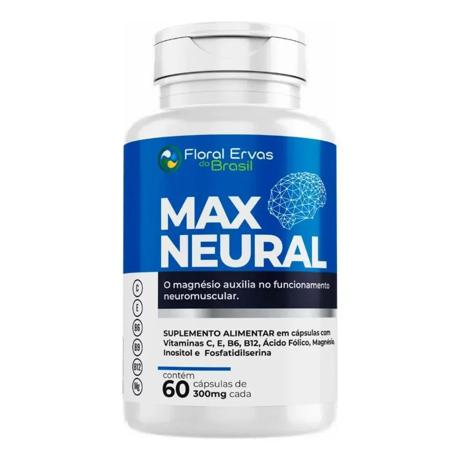 MAX NEURAL 300MG 60 CáPSULAS - FLORAL ERVAS