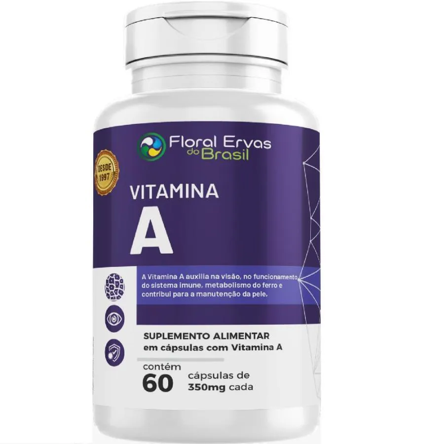 VITAMINA A 350MG 60 CáPSULAS - FLORAL ERVAS