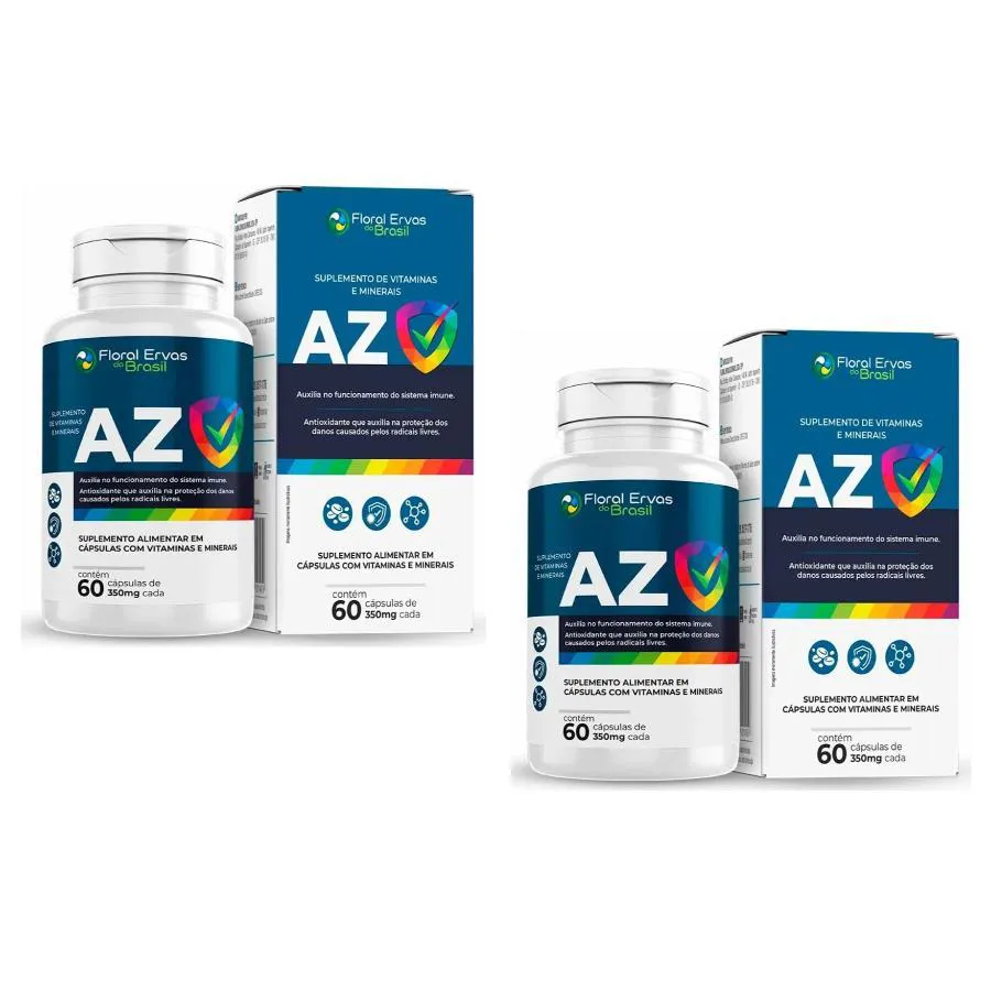 KIT COM 2 MULTIVITAMINICO AZ 60 CáPSULAS - FLORAL ERVAS