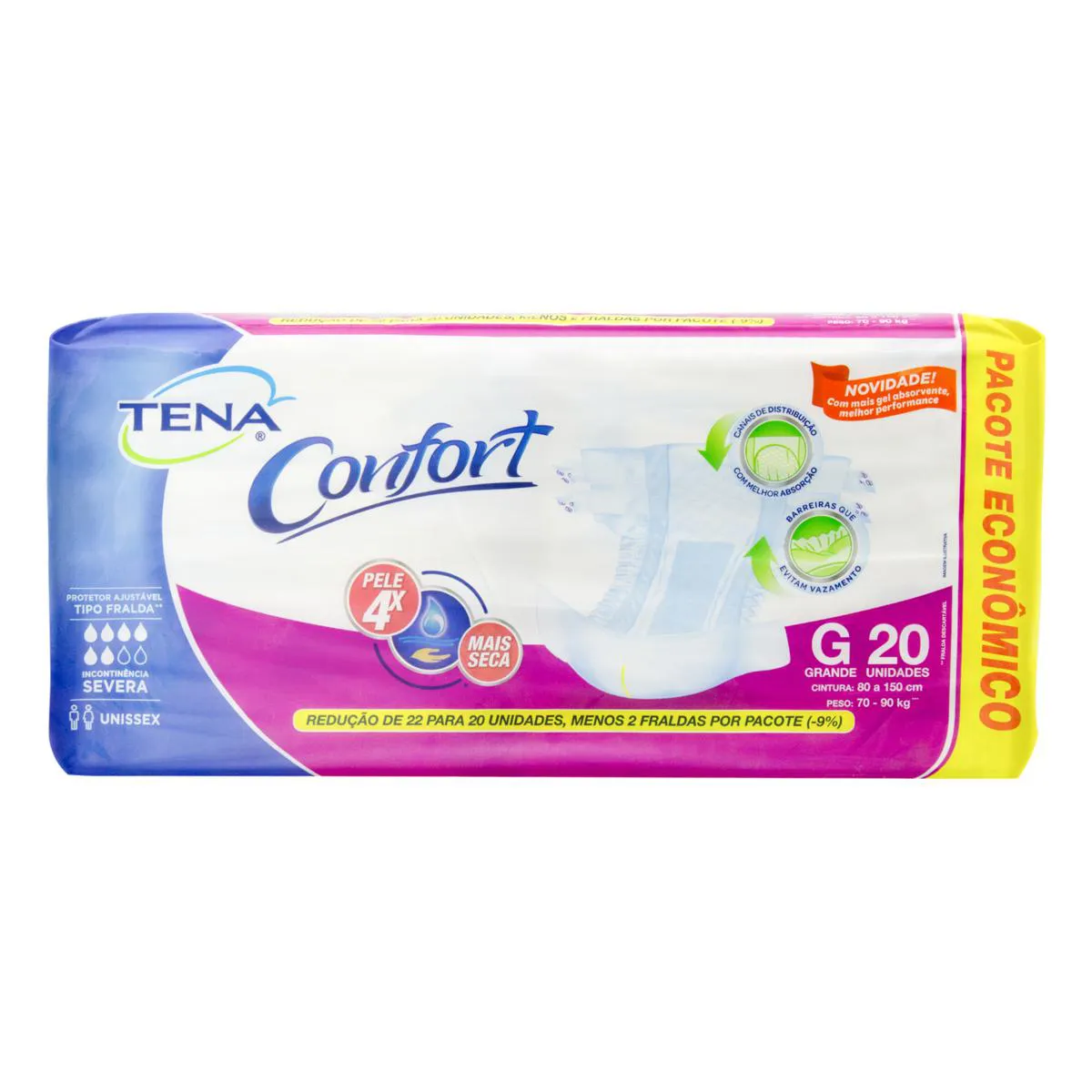 FRALDA BIOFRAL TENA CONFORT MEGA G 20X3