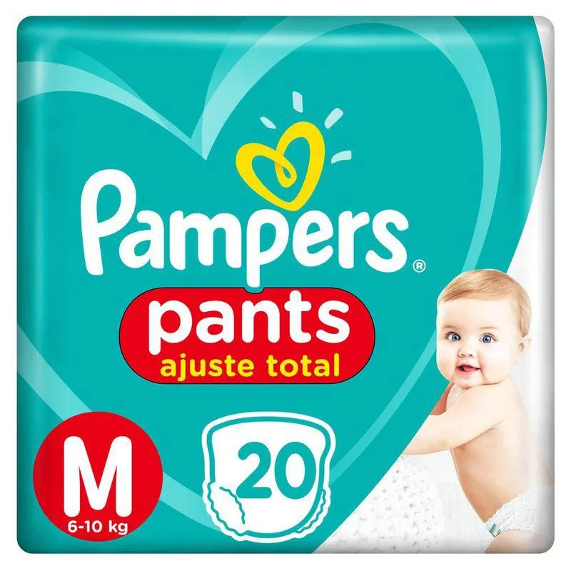 FRALDA CONFORTSEC PANTS PACOTAO ”M” PAMPERS SIMPLES PC20UN