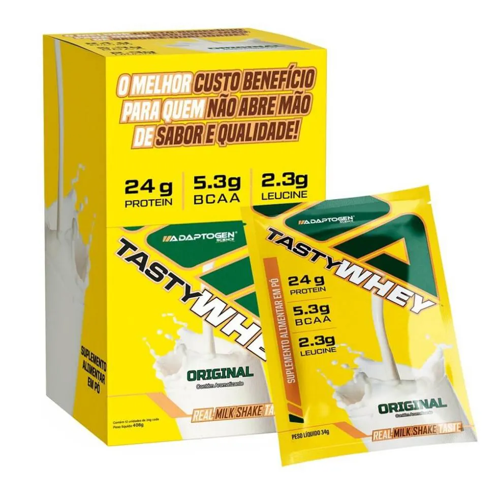 TASTY WHEY DISPLAY SACHê - SABOR: ORIGINAL (12 UNID. 34G)
