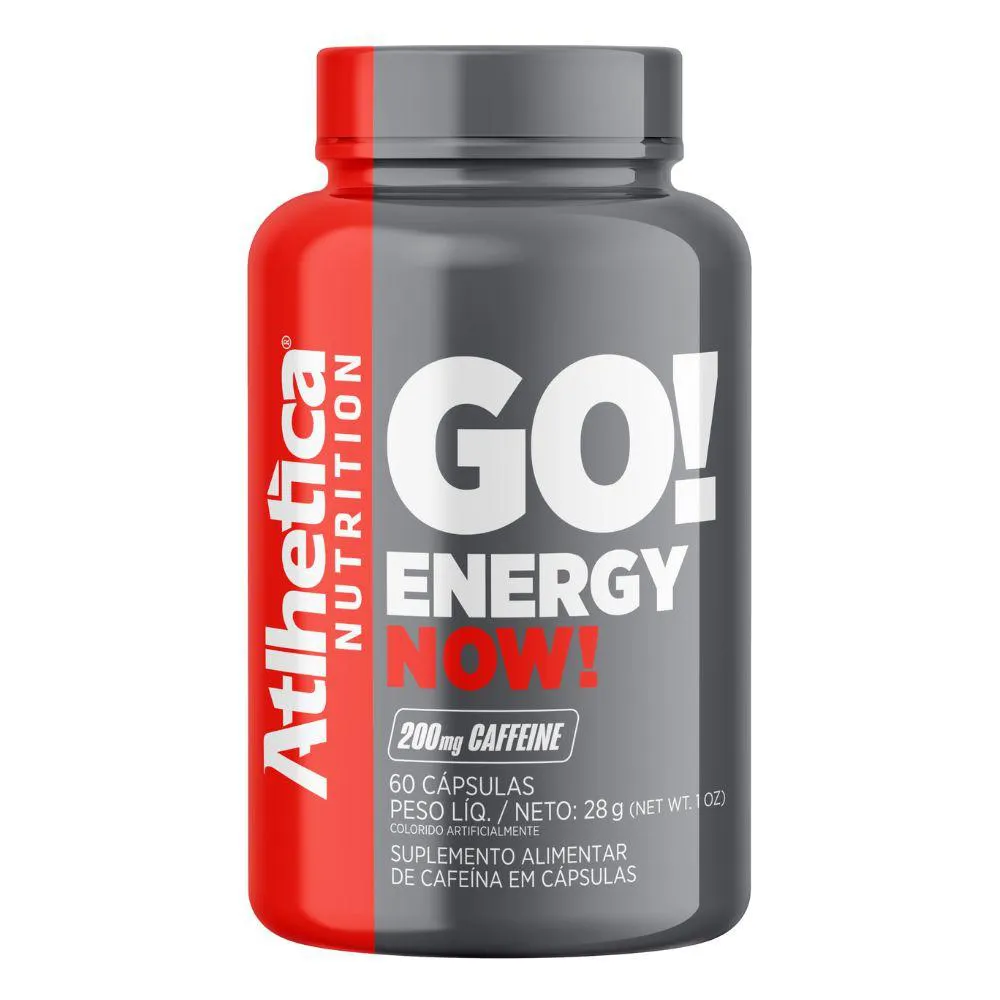 GO ENERGY NOW CAFEINA 200MG 60 CAPS - ATLHETICA