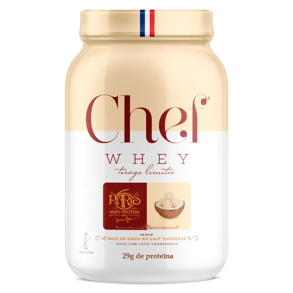 WHEY ZERO LACTOSE 29G PROTEINA DOCE DE COCO 800G CHEF WHEY