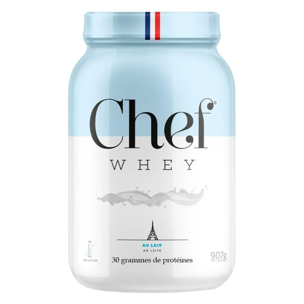 WHEY ZERO LACTOSE 30G PROTEINA AO LEITE 907G - CHEF WHEY