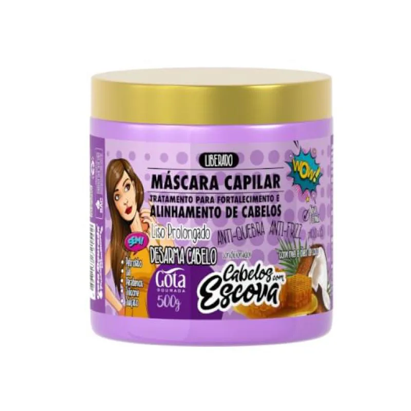 GOTA DOURADA MáSCARA CAPILAR ESCOVA LINHA FORTALECIMENTO 500G