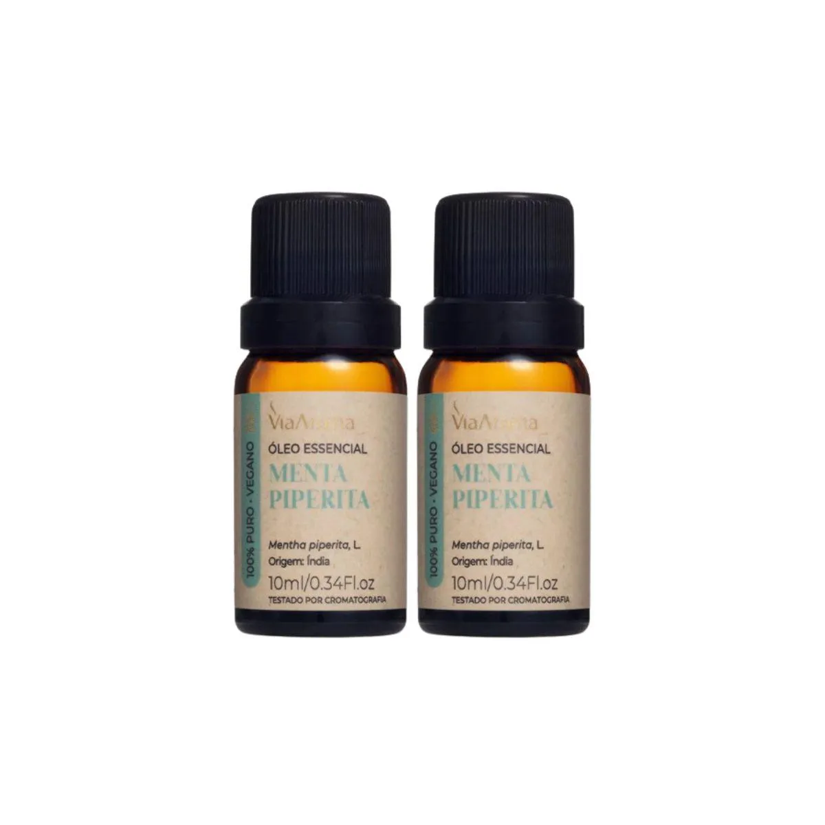 2X ÓLEO ESSENCIAL MENTA PIPERITA VIA AROMA - 10ML