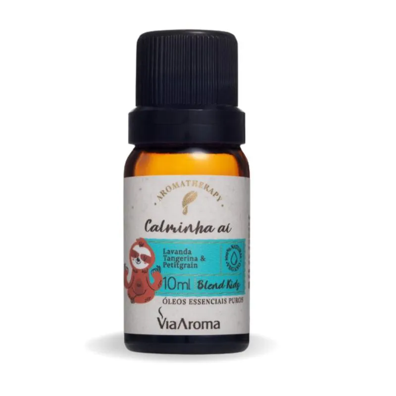 BLEND ÓLEO ESSENCIAL PURO KIDS CALMINHA AI (LAVANDA, TANGERINA E PETITGRAIN) 10ML VIA AROMA