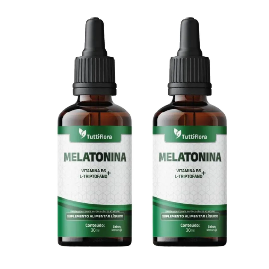 KIT 2X MELATONINA (L-TRIPTOFANO+VIT B6) SABOR MARACUJá 30ML TUTTIFLORA
