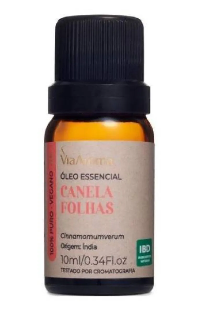 OLEO ESSENCIAL 10ML CANELA FOLHAS 10 ML VIA AROMA