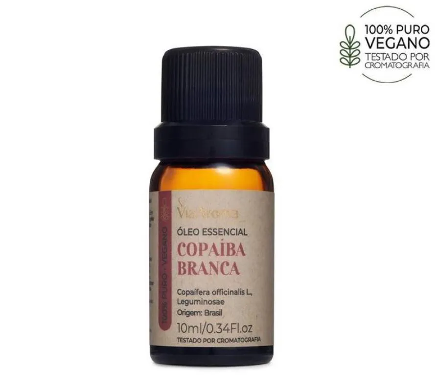 OLEO ESSENCIAL COPAIBA BRANCA 10ML VIA AROMA