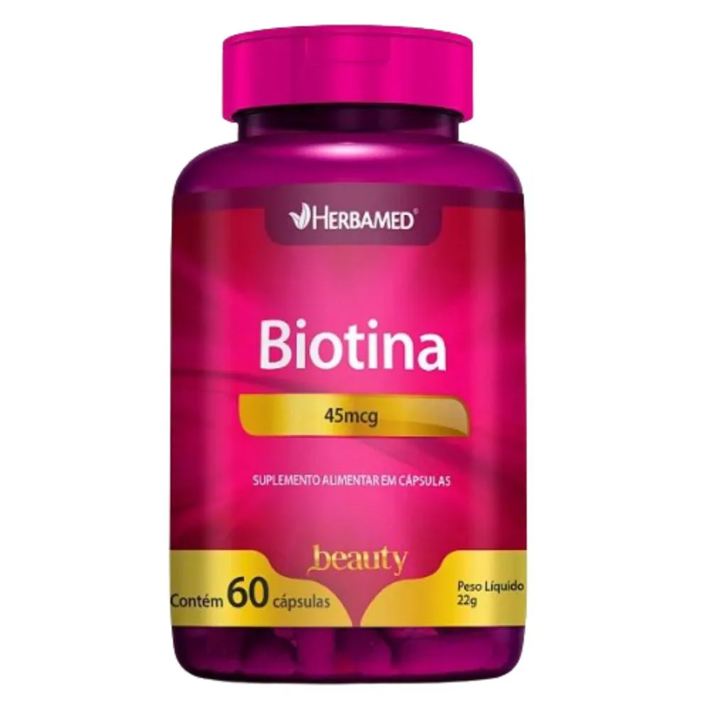 BIOTINA 500MG C/60 CáPSULAS - HERBAMED