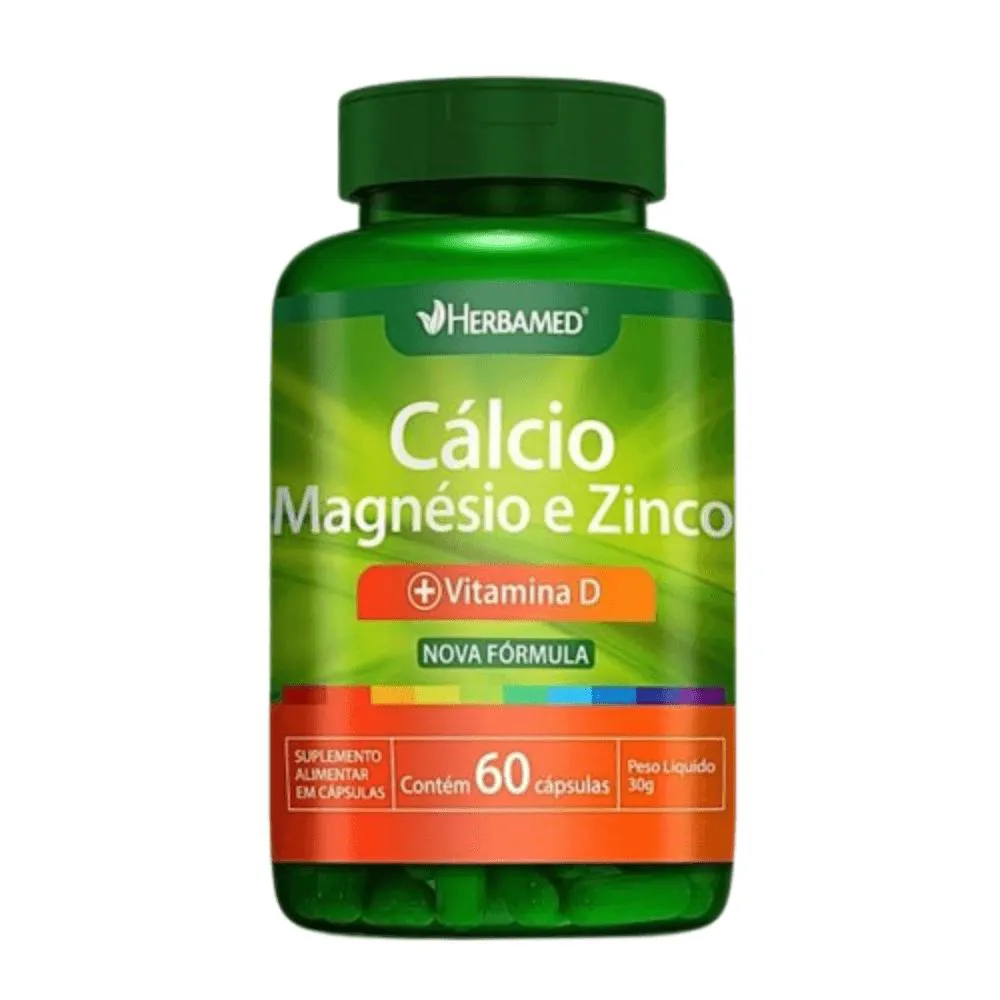 CáLCIO, MAGNéSIO E ZINCO C/60 CáPSULAS - HERBAMED