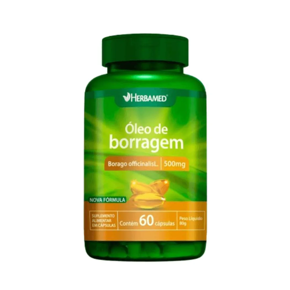 ÓLEO DE BORRAGEM C/60 CáPSULAS - HERBAMED