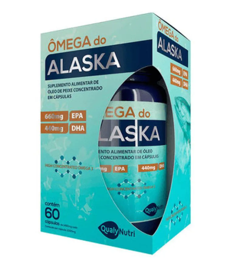 ÔMEGA DO ALASKA 660MG EPA 440MG DHA C/60 CáPSULAS
