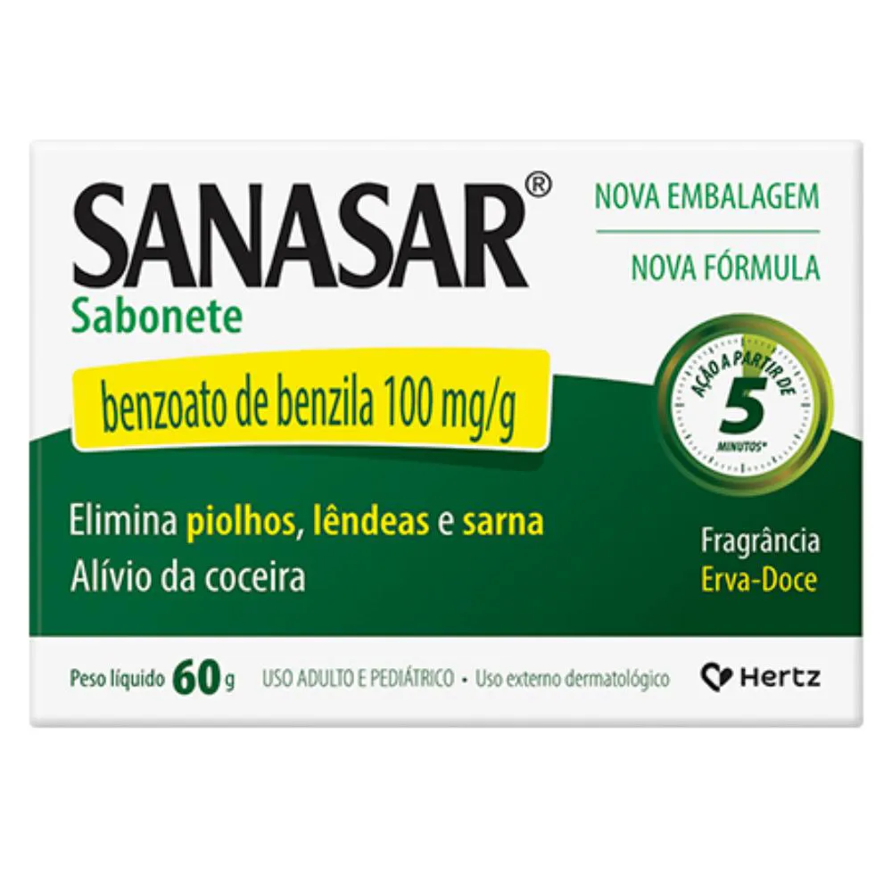 SANASAR SABONETE 60G PODER ANTISSéPTICO - HERTZ