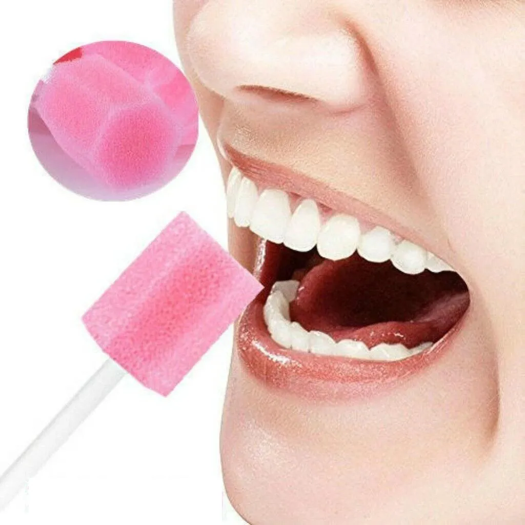 SWAB HASTE DESCARTáVEL LIMPEZA ORAL HIGIENE BUCAL 20UNIDADES