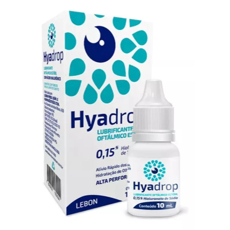 HYADROP COLíRIO 0,15 % SOLUçãO 10 ML LUBRIFICANTE OCULAR - LEBON