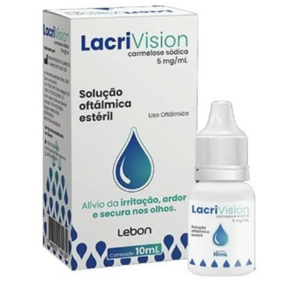 LACRI VISION COLíRIO  10ML CARMELOSE SóDICA 5MG/ML – LUBRIFICANTE OCULAR