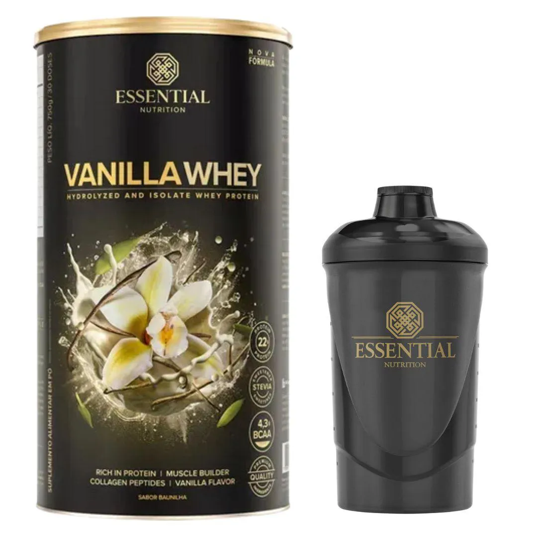 VANILLA WHEY (750G) - ESSENTIAL NUTRITION + COQUETELEIRA