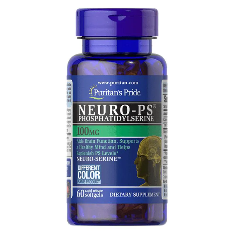 NEURO-PS FOSFATIDILSERINA 100MG 60 CáPSULAS PURITAN&#039S PRIDE SEM Sabor